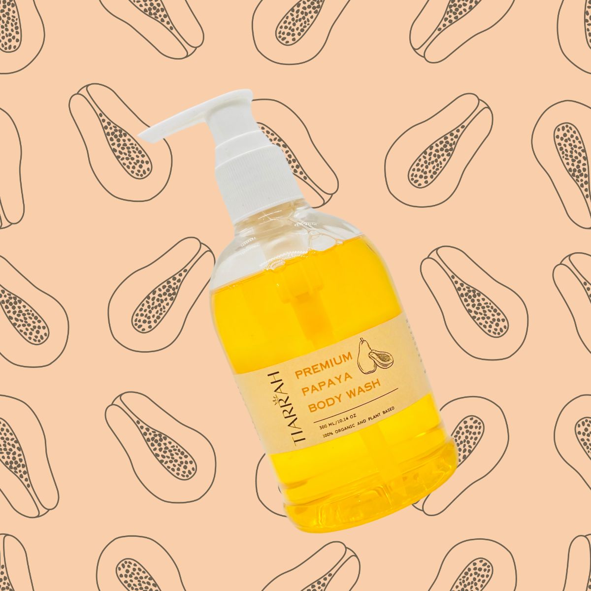 Luxury Premium Papaya Body Wash by Tiarrah: Organic, Non-Toxic - The Luxury Bath and Body Care Shop