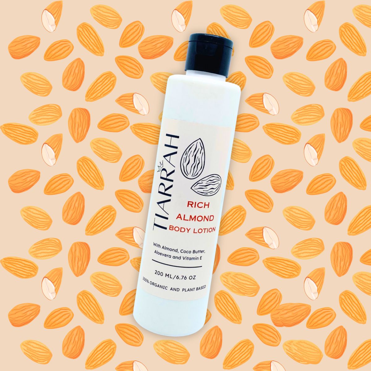 Luxury Rich Almond Body Lotion by Tiarrah: Organic, Non-Toxic - The Luxury Bath and Body Care Shop