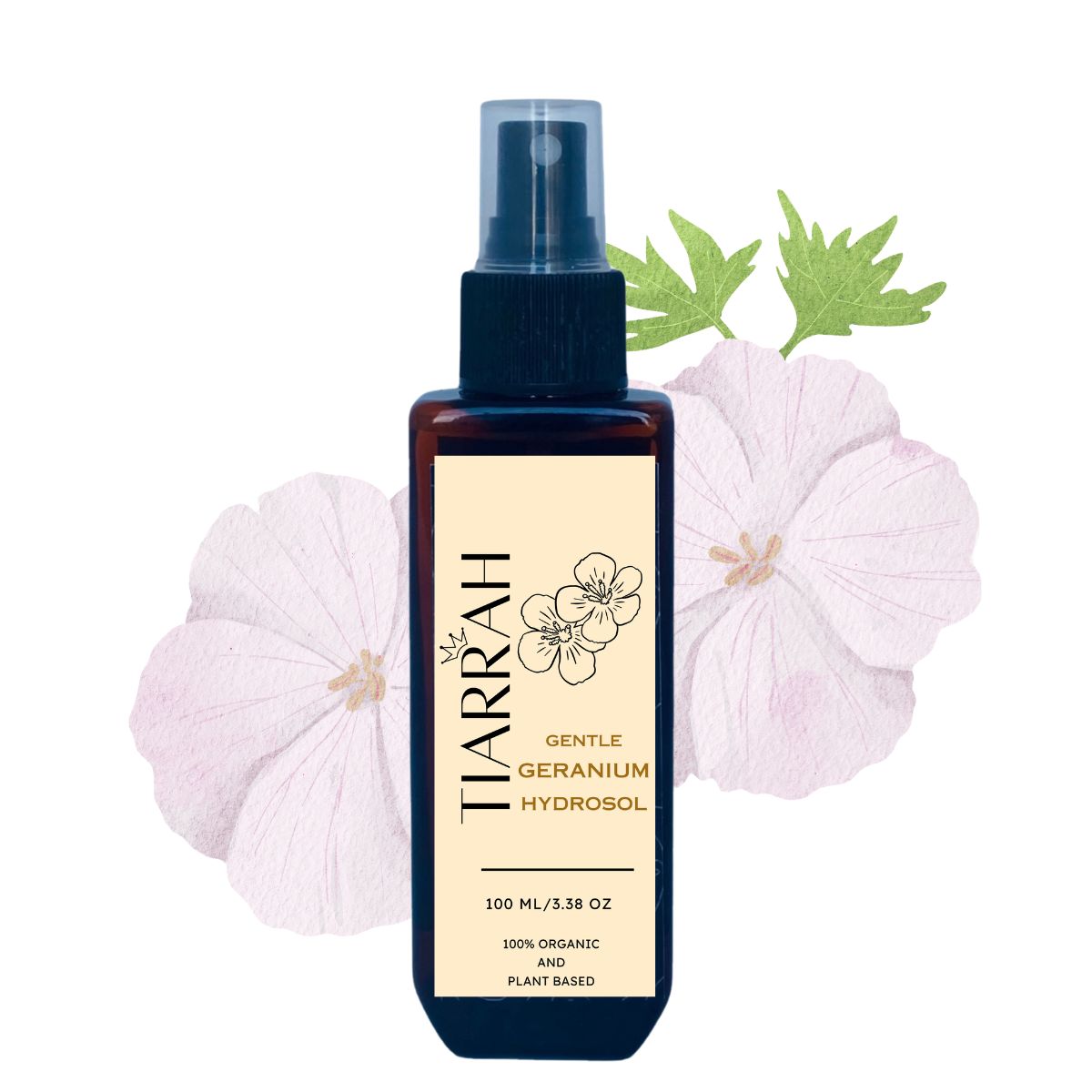 Tiarrah Gentle Geranium Hydrosol: Natural, Organic, Non-Toxic - The Luxury Bath and Body Care Shop