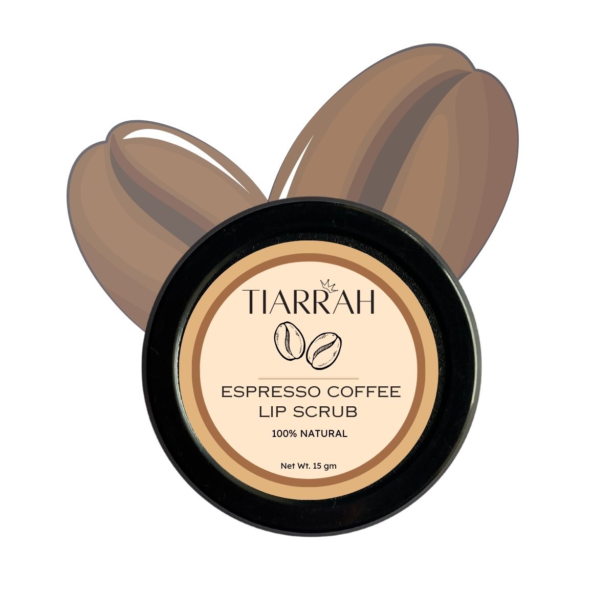 Tiarrah Espresso Coffee Lip Scrub: Natural, Organic, Non-Toxic - The Luxury Bath and Body Care Shop
