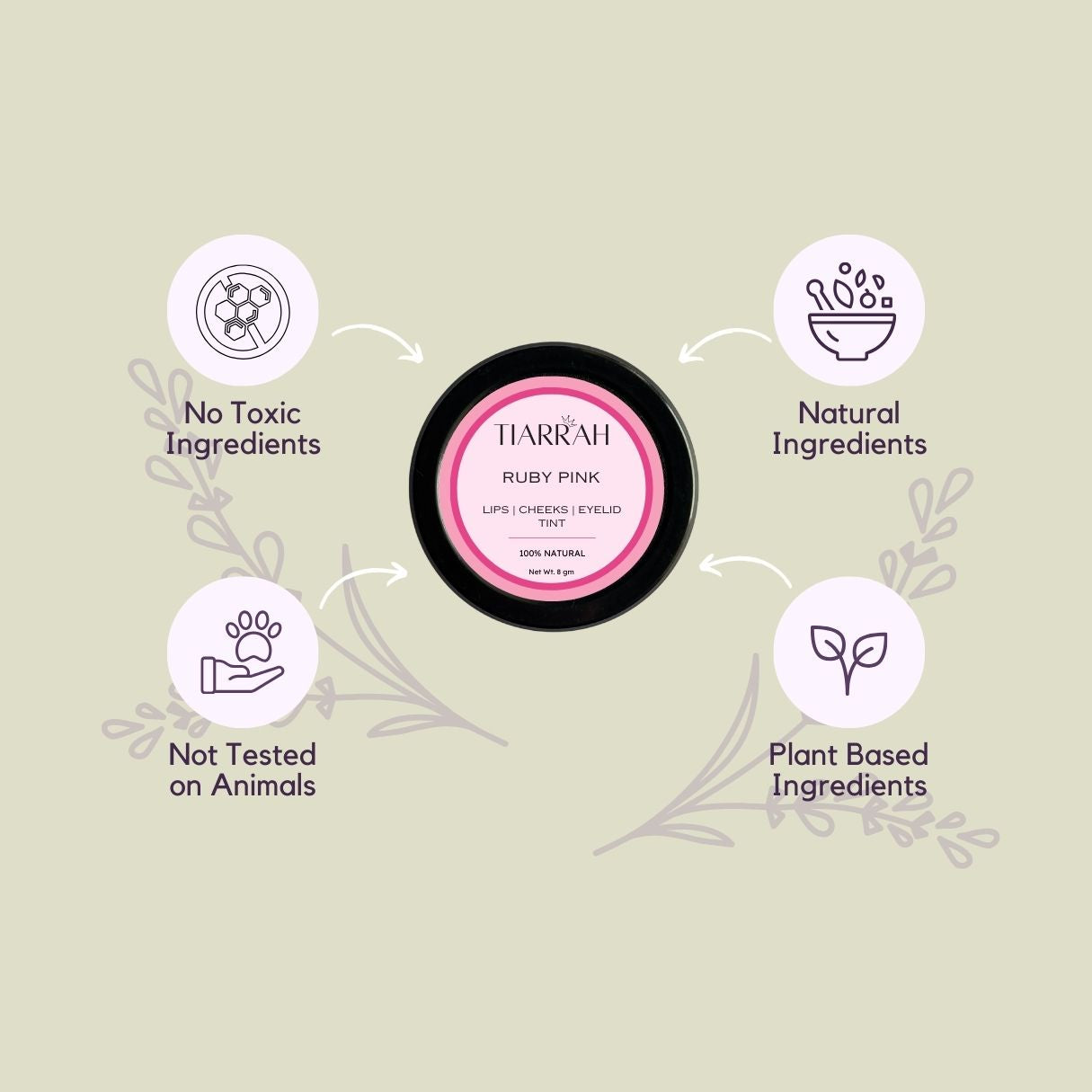 Tiarrah's Ruby Pink Tint: Pure, Safe, Radiant - The Luxury Bath and Body Care Shop
