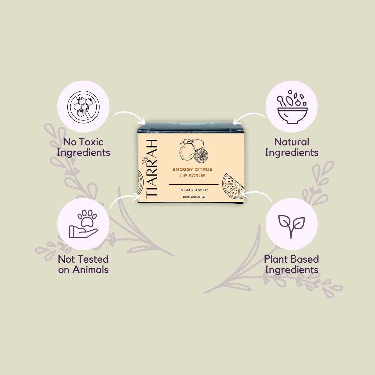 Tiarrah's Smoggy Citrus Lip Scrub: Pure, Safe, Refreshing - The Luxury Bath and Body Care Shop