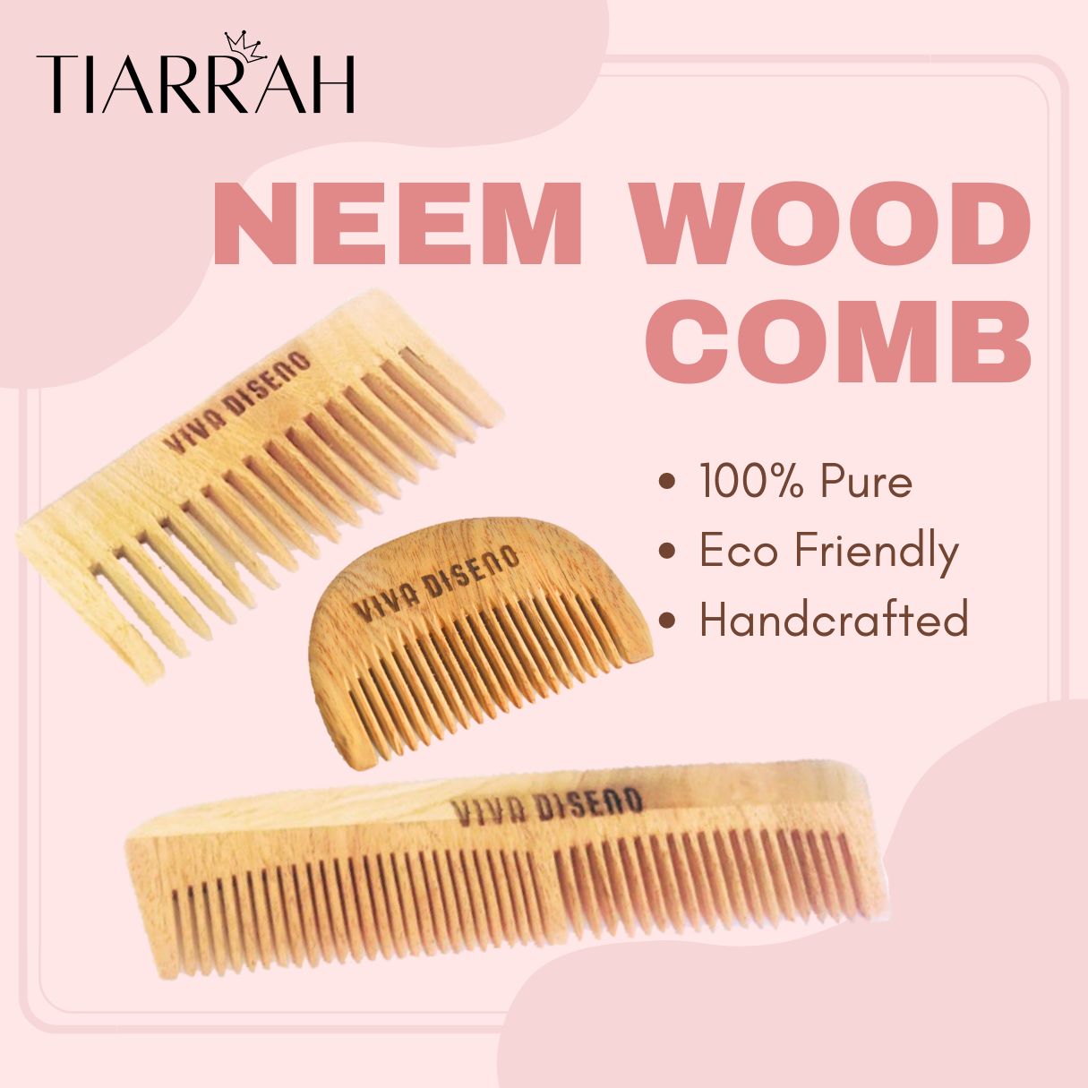 Nurturing Neem Wood Comb (2 in 1)