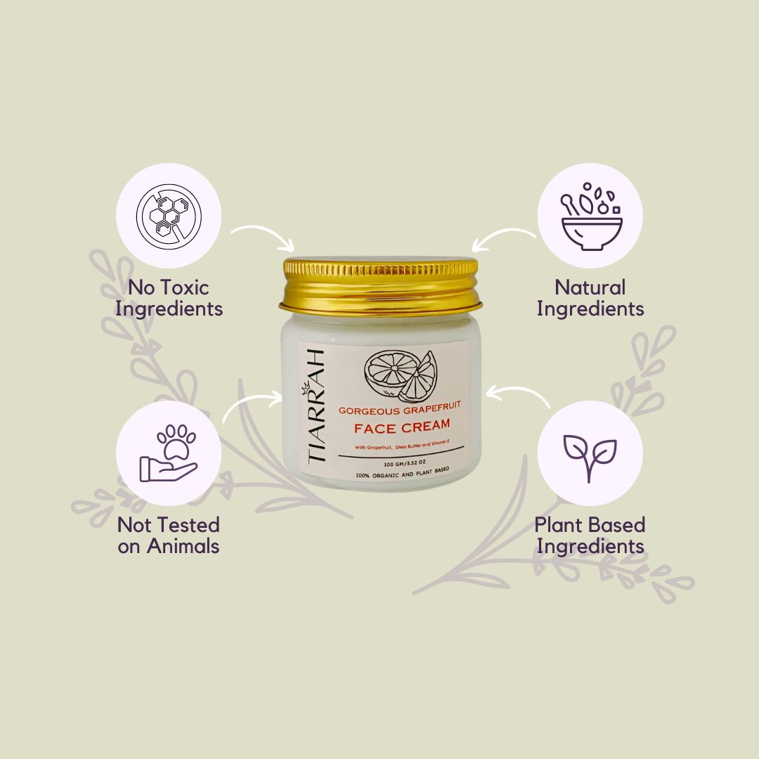 Tiarrah Grapefruit Moisturizing Cream: Natural, Organic, Non-Toxic - The Luxury Bath and Body Care Shop