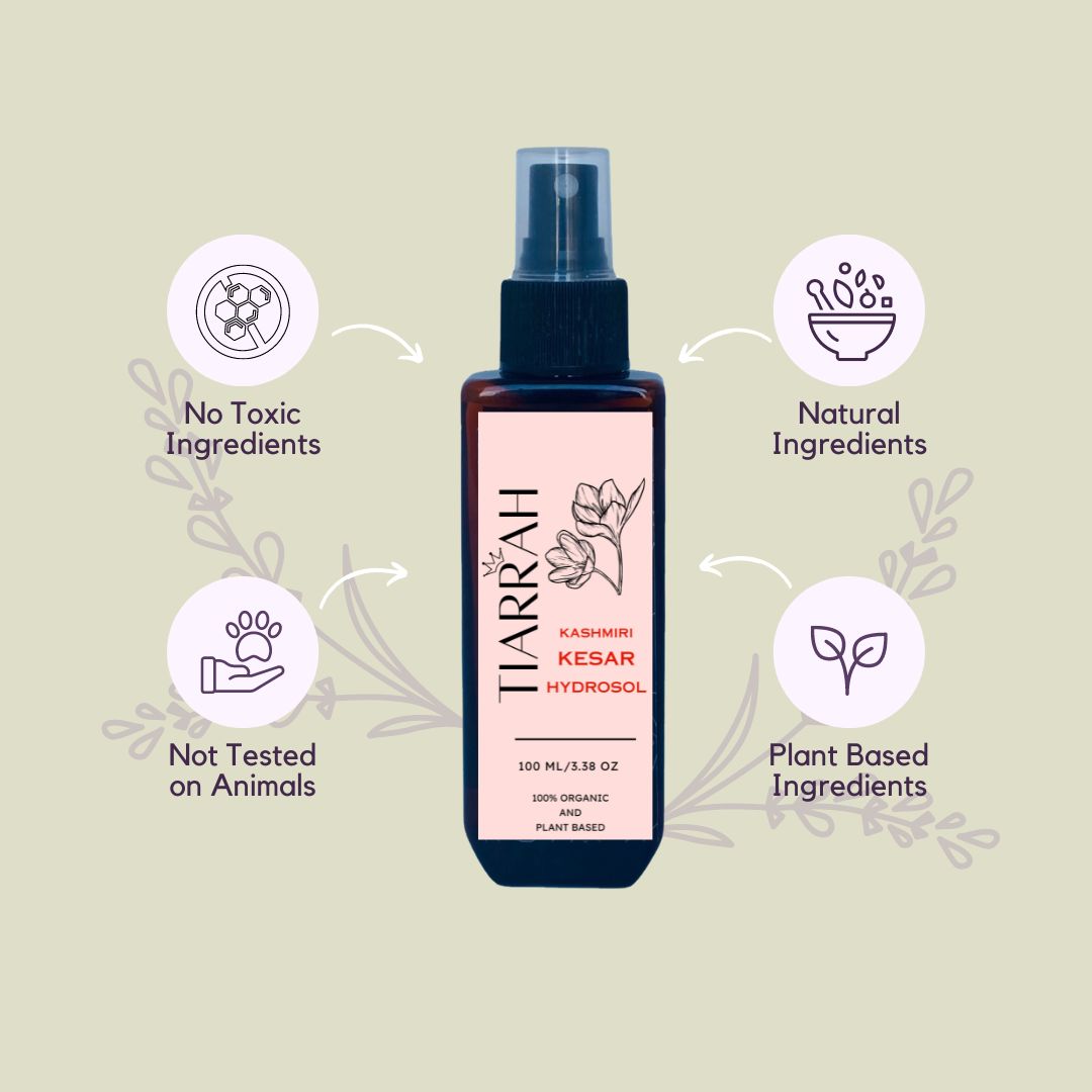 Tiarrah's Kashmiri Kesar Hydrosol: Pure, Safe, Luxurious - The Luxury Bath and Body Care Shop