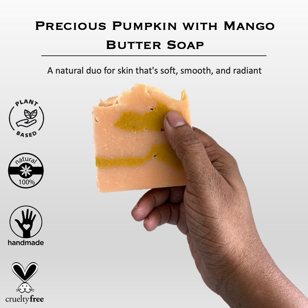 Tiarrah Pumpkin with Mango Butter Soap: Natural, Organic, Non-Toxic - The Luxury Bath and Body Care Shop