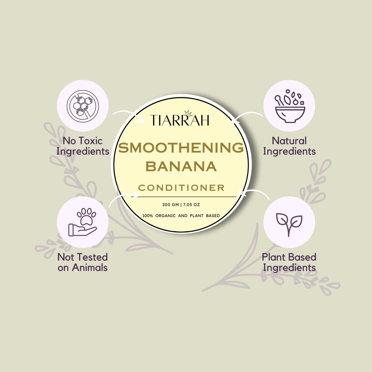 Tiarrah's Smoothening Banana Hair Conditioner: Pure, Safe, Nourishing - The Luxury Bath and Body Care Shop
