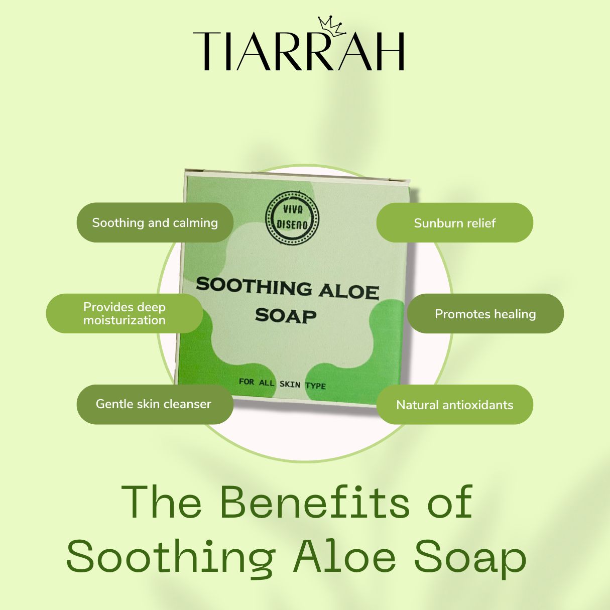 Organic Soothing Aloe Soap from Tiarrah - The Luxury Bath and Body Care Shop
