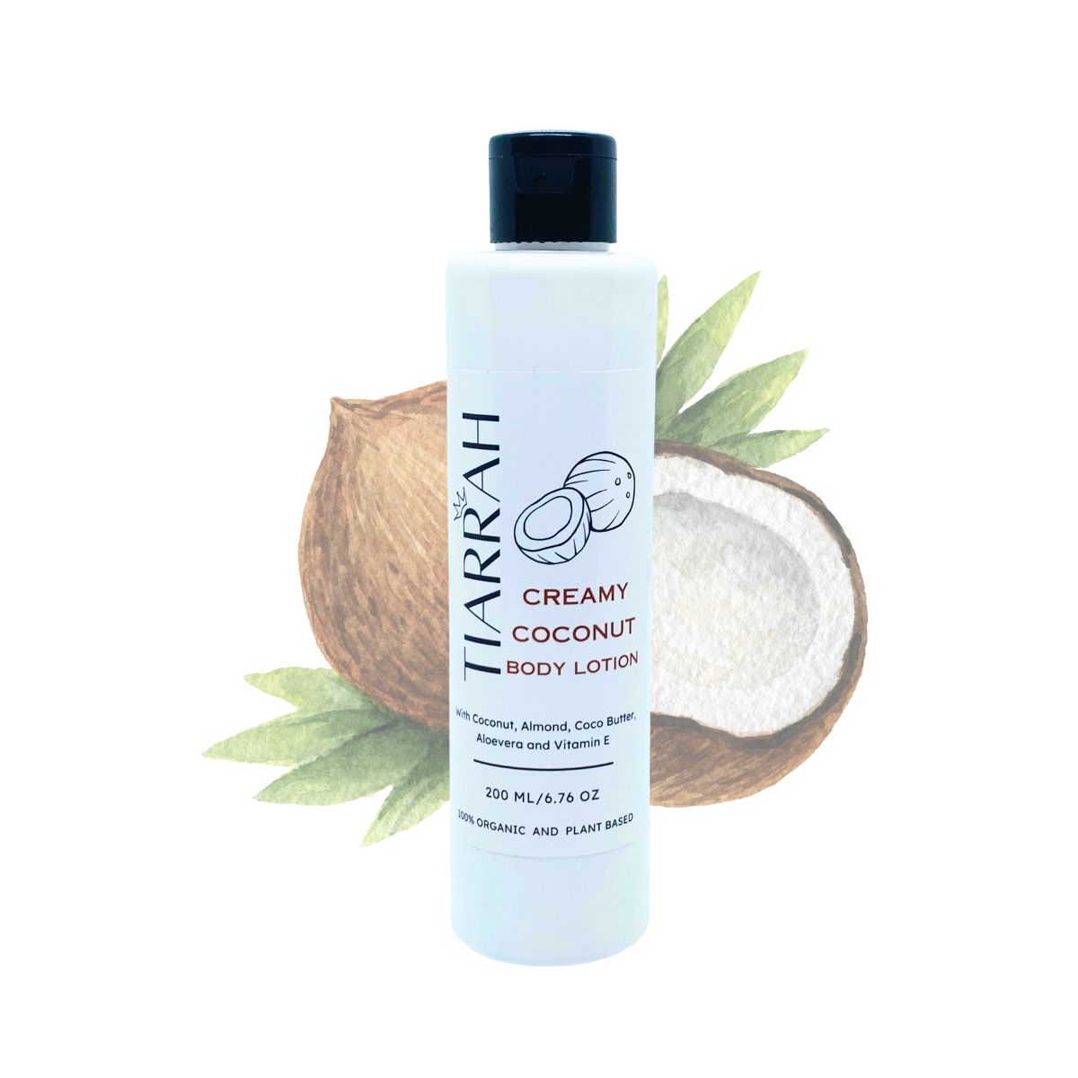 Tiarrah Creamy Coconut Body Lotion: Natural, Organic, Non-Toxic - The Luxury Bath and Body Care Shop