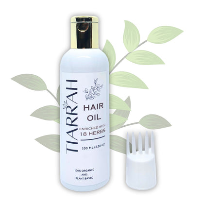 Tiarrah Hair Oil: Natural, Organic, Non-Toxic, 18 Herbs - The Luxury Bath and Body Care Shop