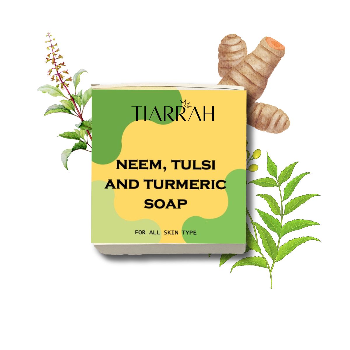 Tiarrah Neem, Tulsi, and Turmeric Soap: Natural, Organic, Non-Toxic - The Luxury Bath and Body Care Shop