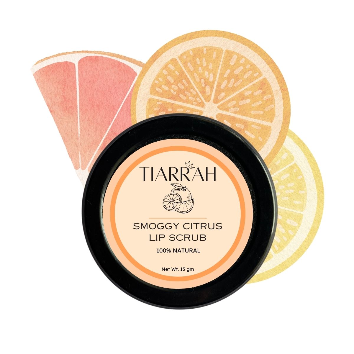 Tiarrah Smoggy Citrus Lip Scrub: Natural, Organic, Non-Toxic - The Luxury Bath and Body Care Shop