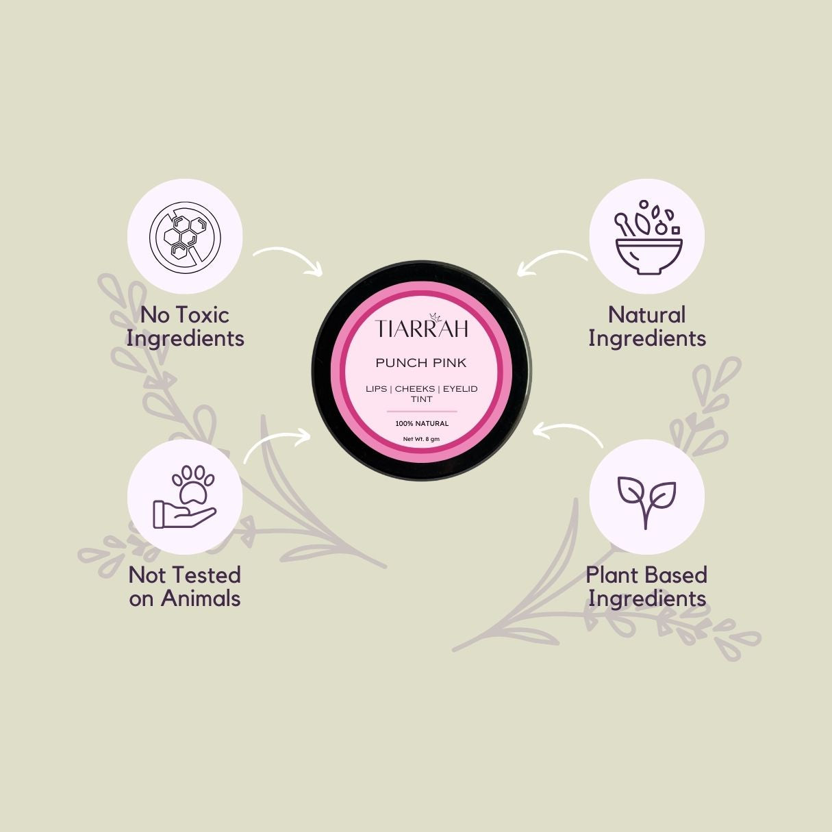 Tiarrah's Punch Pink Tint: Pure, Safe, Vibrant - The Luxury Bath and Body Care Shop