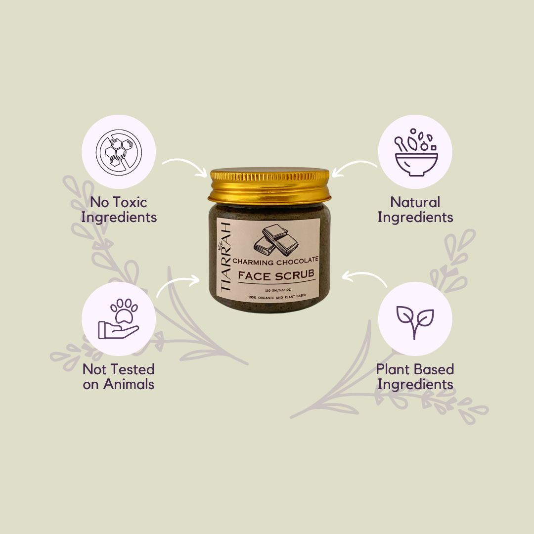 Tiarrah Chocolate Face Scrub: Natural, Organic, Non-Toxic - The Luxury Bath and Body Care Shop