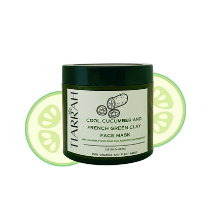Tiarrah Cucumber & French Green Clay Face Mask: Natural, Organic, Non-Toxic - The Luxury Bath and Body Care Shop
