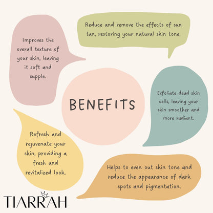 Organic De-tan Face Scrub from Tiarrah - The Luxury Bath and Body Care Shop