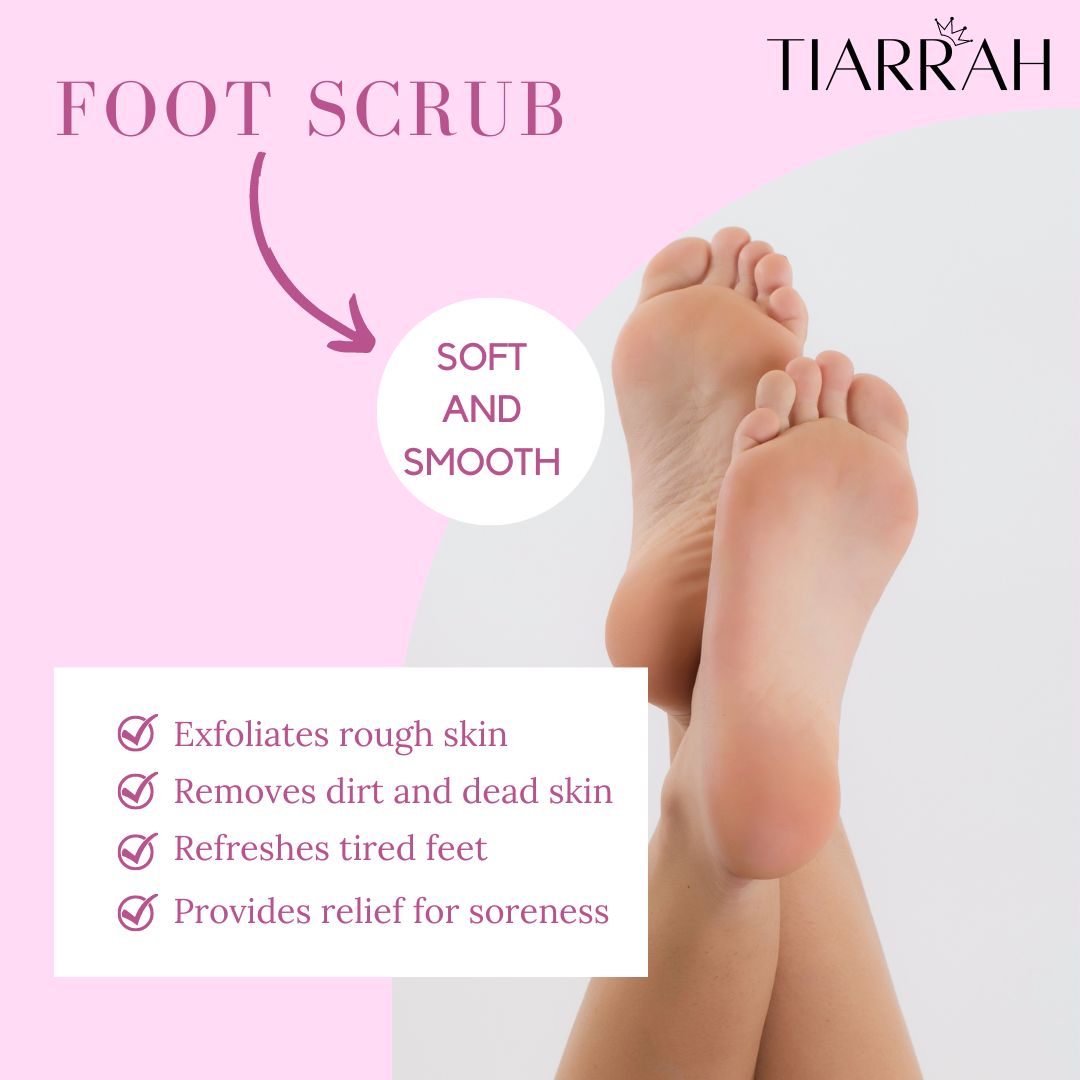 Organic Peppermint Foot Scrub from Tiarrah - The Luxury Bath and Body Care Shop