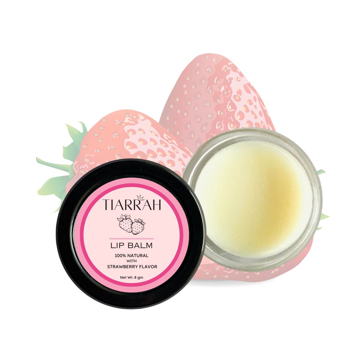 Strawberry Lip Balm - Tiarrah - the luxury bath and body shop