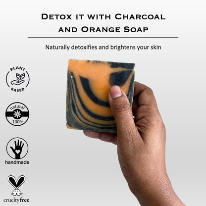 Tiarrah's Charcoal and Orange Soap: Pure, Safe, Energizing - The Luxury Bath and Body Care Shop